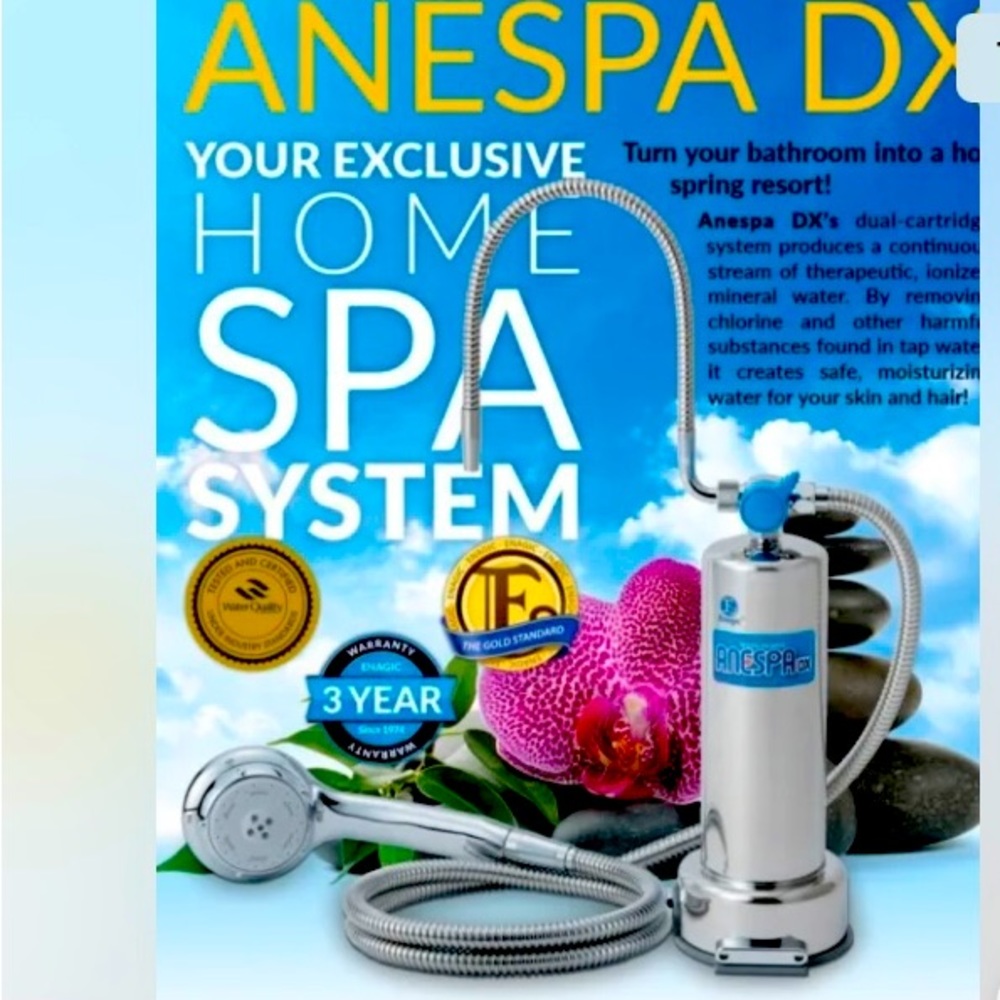 ANESPA DX Home Spa produces a continuous stream of healthy ionized mineral water